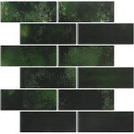 Crdence adhsive cuisine rectangles vert fonc vintage carrelage adhesif mural salle de bain 305cm305cm ...