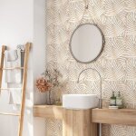 Cr�dence adh�sive sticker pour salle de bain - lumal�a - 3617689811512 - feuilles tropicales - adh�sif ...