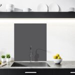 Crédence gris foncé en aluminium adhesive - 100 cm x 20 cm - gris fonce - face arrière autocollante - ... Crédence gris foncé en aluminium adhesive - 100 cm x 20 cm - gris fonce - face arrière autocollante - ...