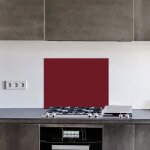 Crdence rouge en aluminium adhesive - 90 x 70 cm - rouge bordeaux - face arrire autocollante - fond ...