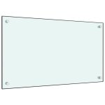 Crdence de cuisine blanc 70x40 cm verre tremp paisseur 6 mm panneau anti - eclaboussure murale pratique ...
