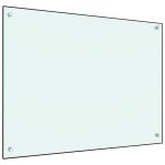 Crdence de cuisine - dosseret de cuisine blanc 80x60 cm verre tremp shl78351