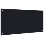 Crédence de cuisine noir 100x50 cm verre trempé pratique panneau anti - eclaboussure murale Épaisseur ... Crédence de cuisine noir 100x50 cm verre trempé pratique panneau anti - eclaboussure murale Épaisseur ...