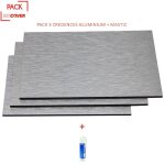 Crédences réversibles - lot de 3 - l: 100 cm - l: 50 cm - e: 3 mm - aluminium + mastic Crédences réversibles - lot de 3 - l: 100 cm - l: 50 cm - e: 3 mm - aluminium + mastic