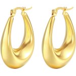 Creoles or femmecreole plaqu orcroles orcreole grandecreoles acier inoxydabledupe earringsgrosse boucle ...