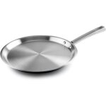 Cr�pi�re en acier inoxydable - suteo - �28 cm - sans pfoa - poign�e ergonomique - compatible induction ...