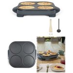 Crpire - mini crpes party - 1500 w - revtement antiadhsif - 4 empreintes de 12 cm - accessoires ...