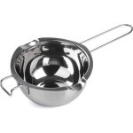 Creuset en acier inoxydable - bain - marie - argent� - m�tal - creuset �tiquette