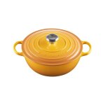 Le creuset cast iron soup pot evolution with black interior 26 cm nectar