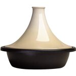 Tagine - le creuset - 35 cm - fonte maille - couvercle en cramique - meringue