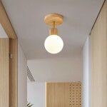 Crevette spot plafond r�tro industriel plafonnier en bois �clairage plafond & mural pour salon chambre ...