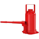 Cric bouteille hydraulique - homcom - 12 t - gamme de levage 19 - 37 cm - longue poigne et selle - pour ...