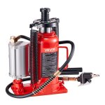 Cric bouteille hydraulique pneumatique - vevor - capacit� 20 t - plage de levage 260 - 495 mm - avec ...