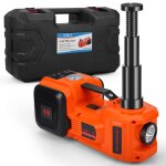 Cric hydraulique �lectrique 5t 12 v avec pompe gonflable et lumi�re led 150 - 540mm leve pour voiture ...