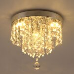 Cristal rond lustre led plafonnier lampe de plafond suspension Cristal rond lustre led plafonnier lampe de plafond suspension
