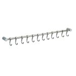 Crochet 12 crochets barre ustensile cuisine crochet barre de cuisine en acier inox 53cm argent