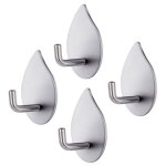 Crochet adh�sif 4 pi�ces crochet autocollant acier inox 304 patere murale imperm�able r�sistant porte ...