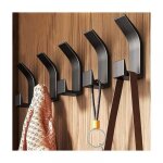 Crochets muraux robustes 5 pi�ces pat�res porte - manteau mural pour chapeau serviette salle de bain ...