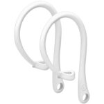Crochets doreille pour couteurs porte - oreillettes de silicone anti - perdue - blanc