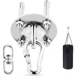 Crochet plafond acier inoxydable jusqu� 450kg - support pour sac de sable 360� rotation - fixation pour ...