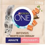 Croquettes pour chats adultes - purina one - adulte saumon - sans c�r�ales - 11kg - lot de 6
