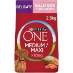 Croquettes chien - purina one - medium / maxi 10 kg - saumon 1er ingr�dient - om�ga?3 - pr�biotique