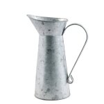 Cruche � lait en zinc avec poign�e 18 cm - gris