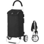 Cruiser pliable chariot de course - 45ltr - caddie  2 roues - pousette de march - noir