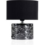Crystal glow max. 20w luminaire à poser e14 lampe de chevet gris noir 230v métal / plastique sans ampouletissu ... Crystal glow max. 20w luminaire à poser e14 lampe de chevet gris noir 230v métal / plastique sans ampouletissu ...