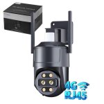 Ctronics 4g lte cam�ra de surveillance 2 objectif 4mp et zoom hybride 10x d�tection personnes et v�hicules ...