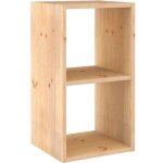 Cube 2 cases dinamic - astigarraga kit line - pin massif - meuble de salon - style campagne - 71x33x36 ...