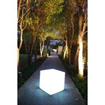 Cube lumineux tabouret filaire pour ext�rieur led - lumisky - carry w40 - blanc - 10w - hauteur 40cm