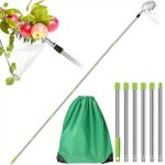 Cueille fruit telescopique - amoune - outil cueillette jardin arbre - acier inoxydable - vendu  lunit ...