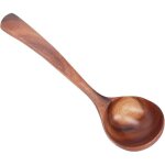 Cuill�res en bois pour cuisiner louche de service pour soupe en bois � long manche pour m�langer d�guster ...