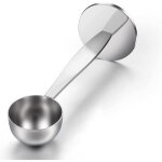 Cuillre  caf 2 en 1 - inox - mesure 15 ml - tamper - durable et facile  nettoyer