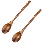 Cuillre de cuisine - cologique - lot de 2 - bois - 225 cm - marron