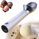 Cuillere a glace electrique chauff�e acier inoxydable portionneuse � glace rechargeable avec affichage ...