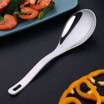 Cuillre de service  long manche pour soupe riz dessert ustensiles de service en acier inoxydable avec ...