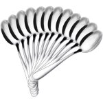 Cuill�res � soupe - inox - lot de 10 - 18. 5x4. 4cm - r�sistantes - lavables au lave - vaisselle