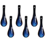 Cuill�re � soupe en porcelaine 6 cuill�res id�ale pour les c�r�ales ramen pho facile � saisir porcelaine ...