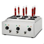 Cuiseur  ptes professionnel - vertes - acier inox - 3x 1700 watts - 3 cuves de cuisson spares de ...