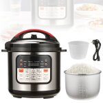 Cuiseur � riz - autocuiseur - 6l - 1000w - 5 fonctions de cuisson - rev�tement antiadh�sif - grande capacit� ...