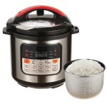 Cuiseur � riz �lectrique - autocuiseur - 6l - 1000w - 12 fonctions cuisson - rev�tement antiadh�sif - ...