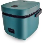 Cuiseur � riz individuel - swapy - 12 l - vert - antiadh�sif - panier vapeur inox - bol amovible - couvercle ...