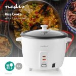 Cuiseur  riz - nedis - cuve anti - adhsive - maintien au chaud - panier vapeur blanc