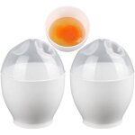 Cuiseur  ?ufs pour micro - ondes - lot de 2 - sans bpa avec couvercle hermtique - cuiseur  ?ufs rutilisabl ...