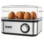 Cuiseur � ?ufs - yashe capacit� 8 ?ufs en acier inoxydable. pour ?ufs � la coque bol � omelette et verre ...