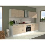 Cuisine complte oslo - l 300 cm - dcor chne - plan de travail inclus
