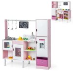 Cuisine enfant � double face dreamade avec 82 accessoires riches robinet �vier machine � gla�ons et zone ...