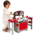 Cuisine modulable ecoiffier - table + 2 tabourets + accessoires - ds 18 mois - origine france garantie ...
